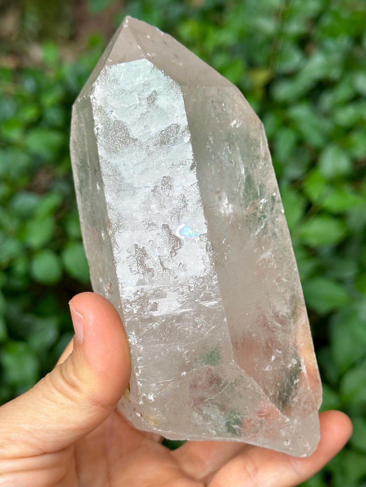 Clear Rainbow Himalayan Record-keeper Quartz Crystal Point/Energy Crystal/Reiki/Healing/Meditation-478 g