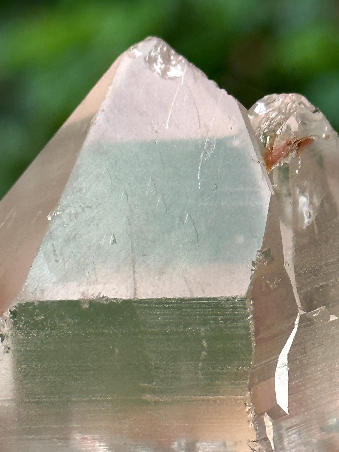 Natural Record-keeper Twins Clear Quartz Crystal Point/Energy Crystal/Healing Crystal/Meditation Crystal-228  g