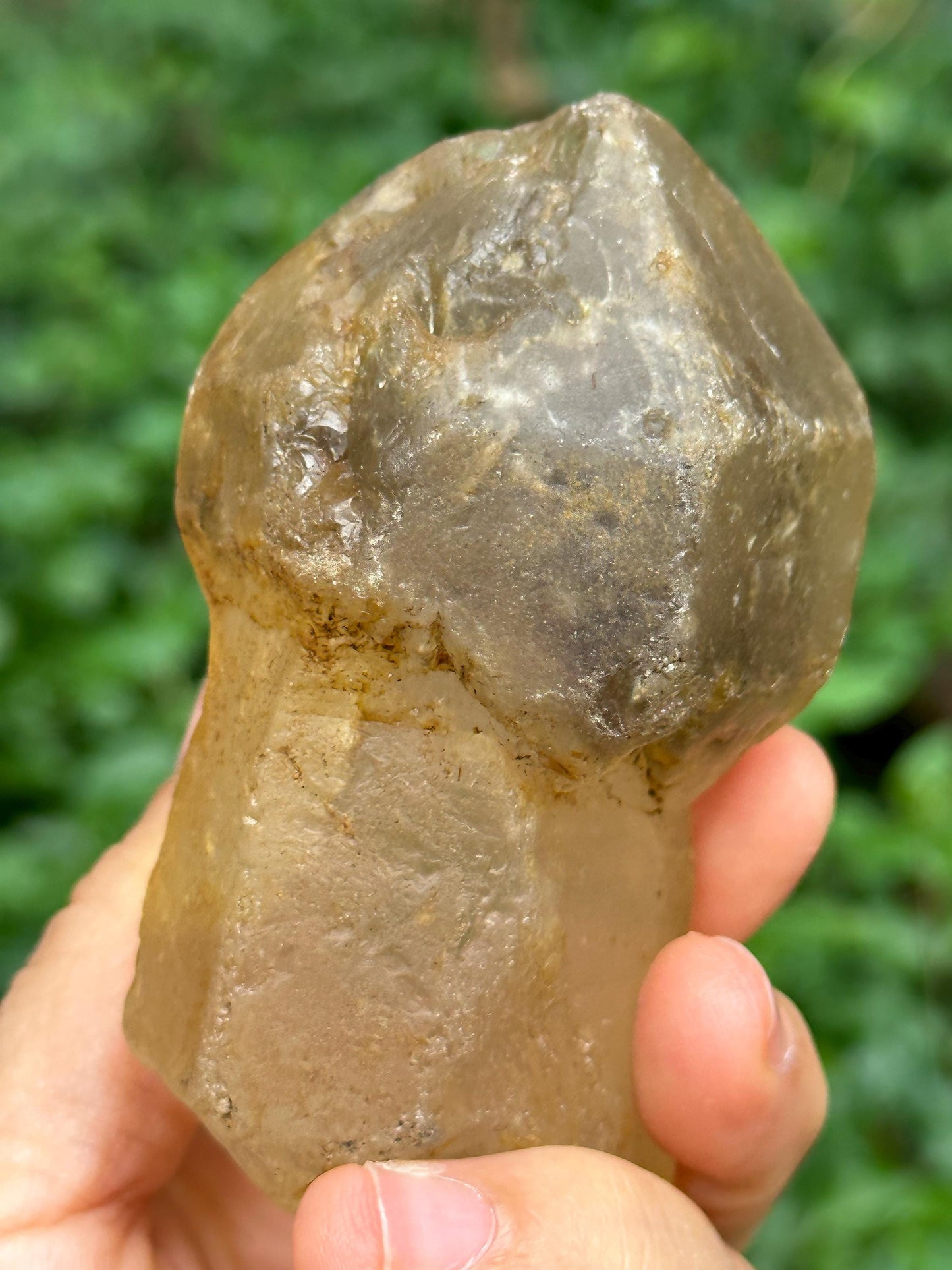 Natural Scepter Fenster Golden Surface River Tumbled Quartz Crystal Point/Energy Crystal/Tangerine Quartz/Yellow Stone/Special gift-238 g