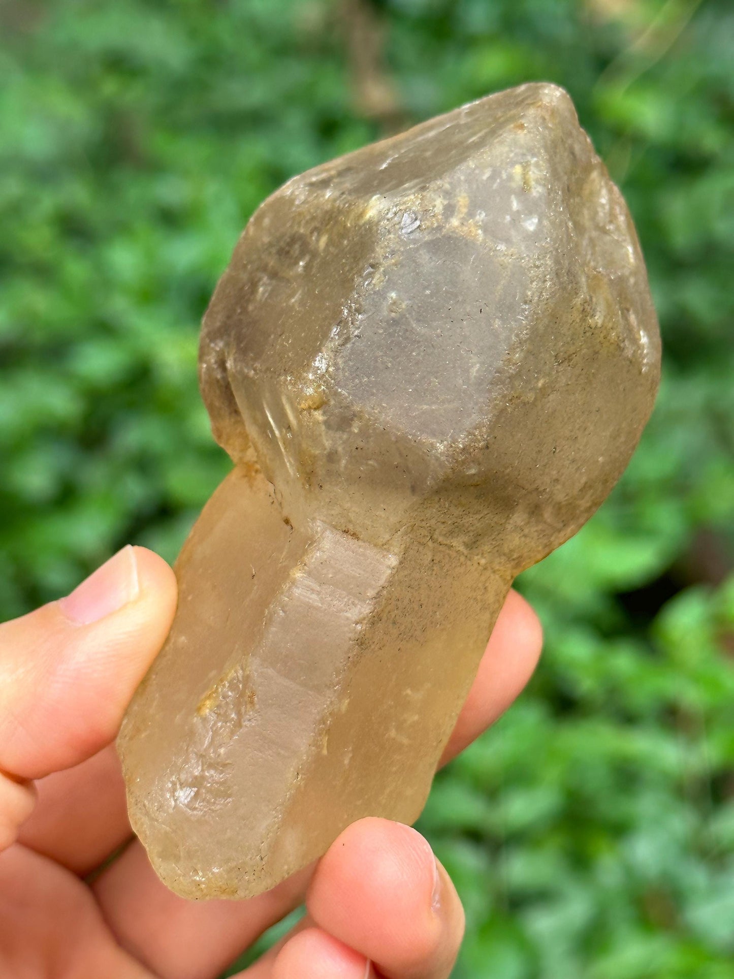 Natural Scepter Fenster Golden Surface River Tumbled Quartz Crystal Point/Energy Crystal/Tangerine Quartz/Yellow Stone/Special gift-238 g