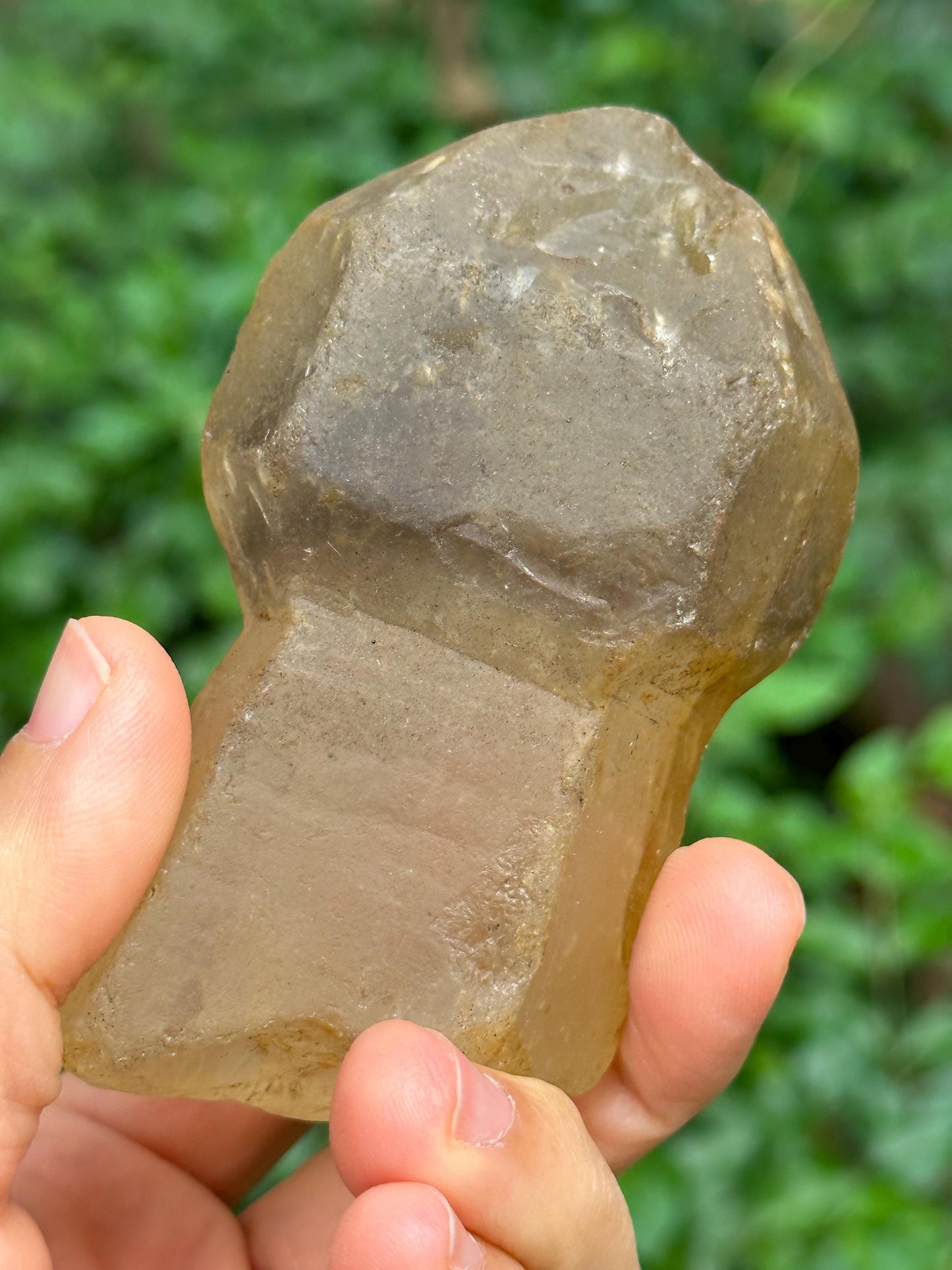 Natural Scepter Fenster Golden Surface River Tumbled Quartz Crystal Point/Energy Crystal/Tangerine Quartz/Yellow Stone/Special gift-238 g