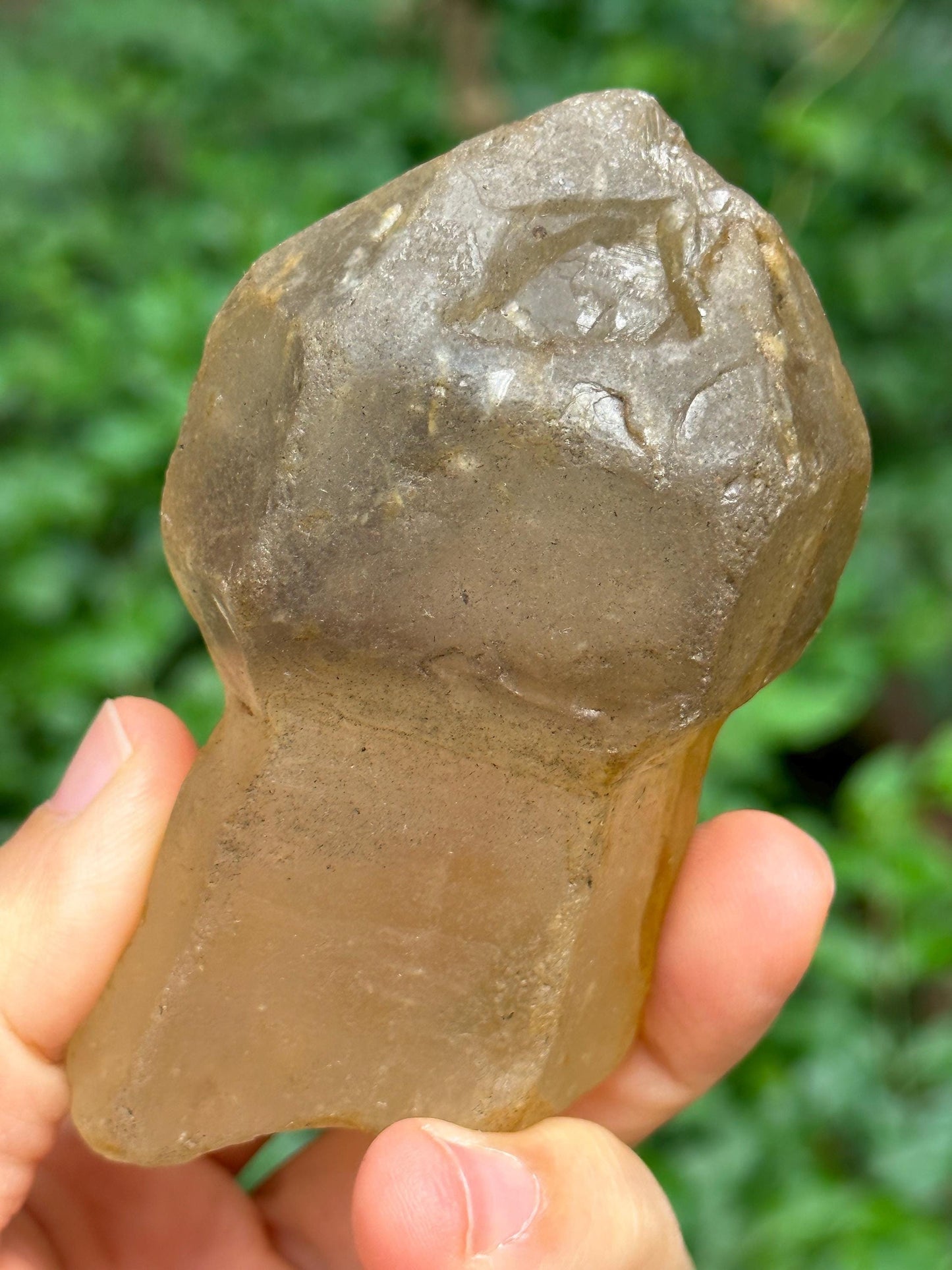 Natural Scepter Fenster Golden Surface River Tumbled Quartz Crystal Point/Energy Crystal/Tangerine Quartz/Yellow Stone/Special gift-238 g