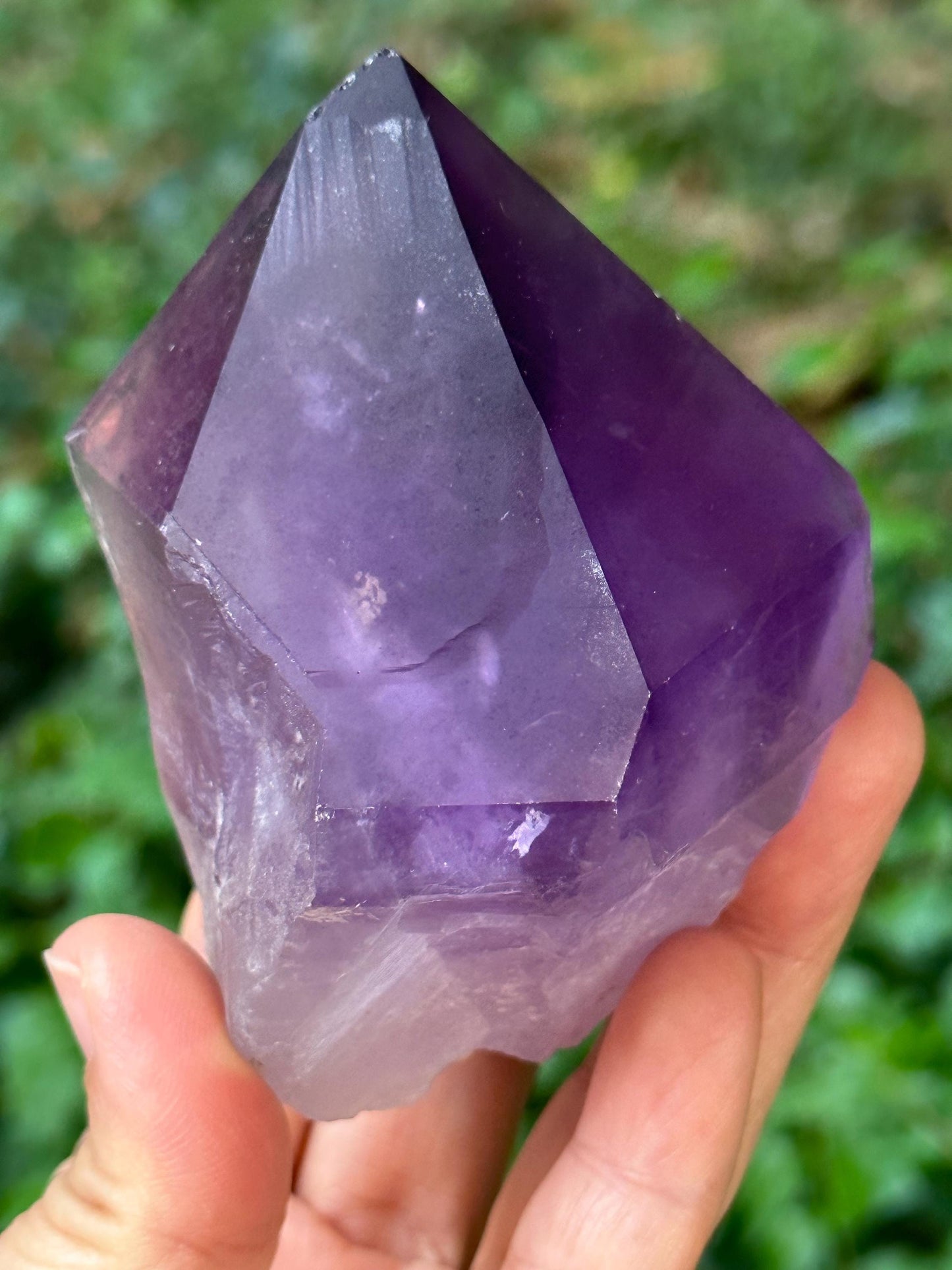 Natural High Level Raw Amethyst Quartz Single Crystal Point/Rough Amethyst Crystal Specimen/Super Energy Healing Crystals/Reiki-280 g