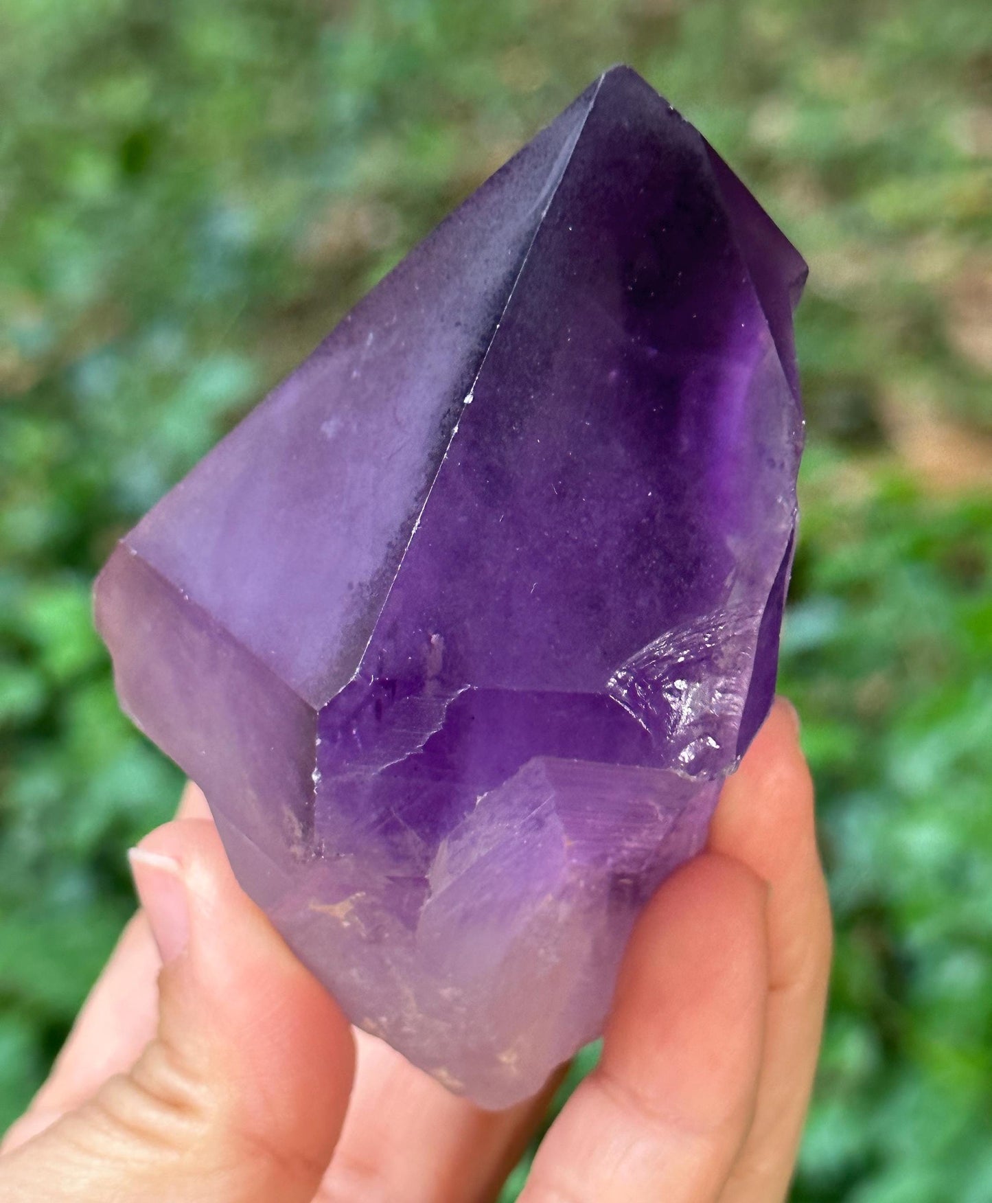 Natural High Level Raw Amethyst Quartz Single Crystal Point/Rough Amethyst Crystal Specimen/Super Energy Healing Crystals/Reiki-280 g