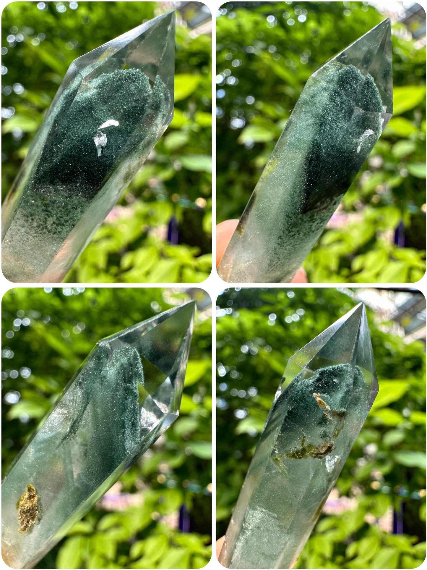 Rare Clear Green Phantom Pyramid Included in Quartz Crystal Point-Polished/Chlorite Inclusion Quartz/Garden Scenic Crystal Collection-24 g