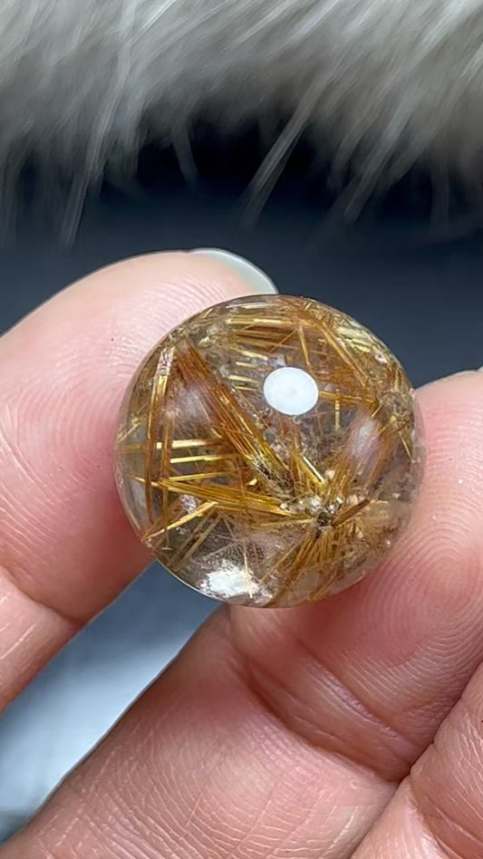 18 mm  Rutile Quartz Crystal Sphere