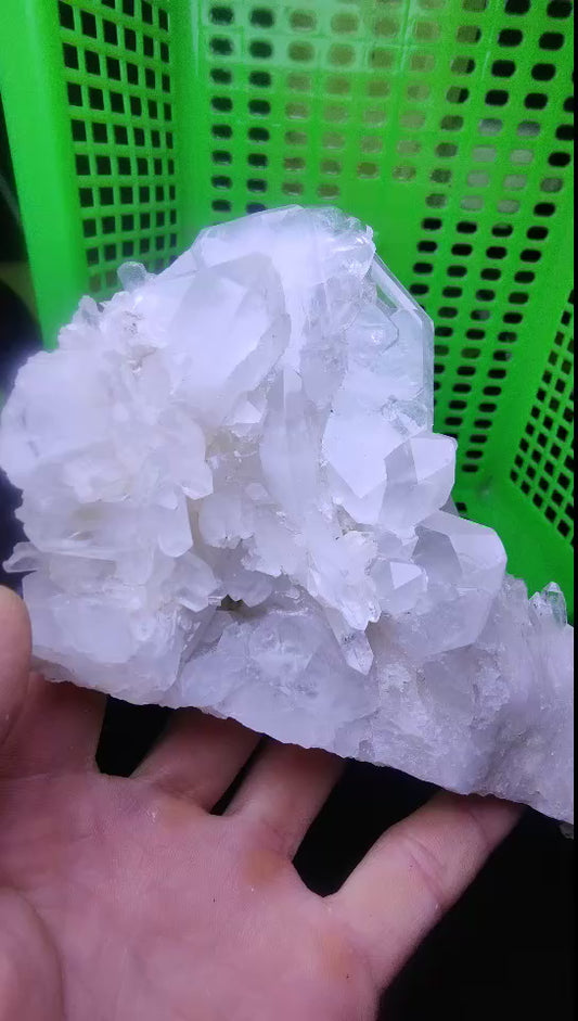 717 g Tabular Faden Quartz Crystal Cluster