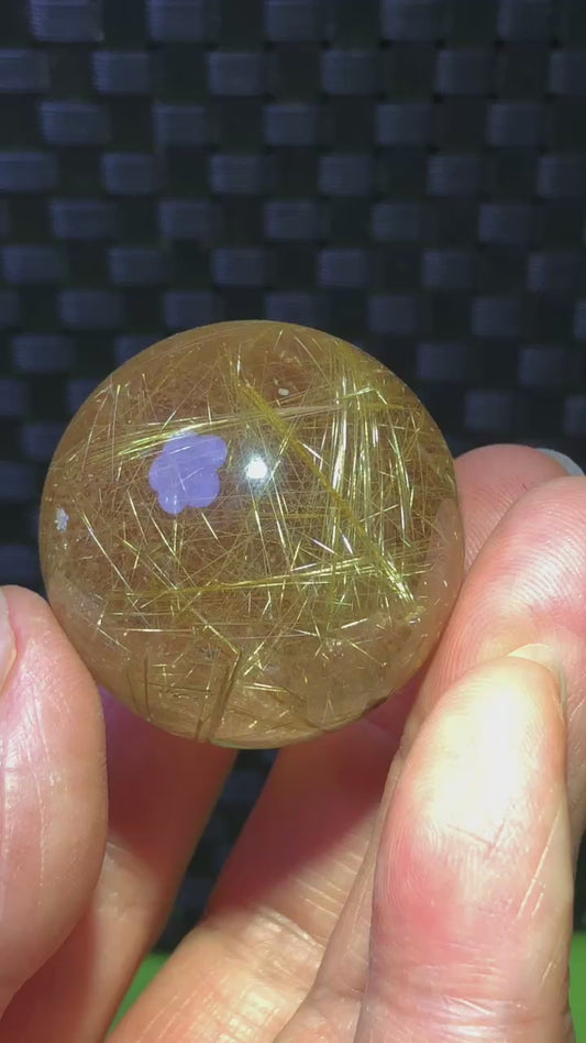 1.26" Rutile quartz sphere